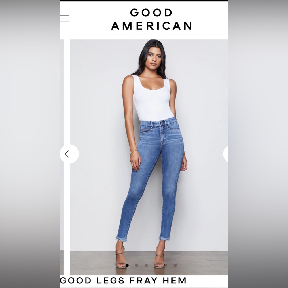 Good American Jeans - Good Legs - Frayed Hem - High Waisted